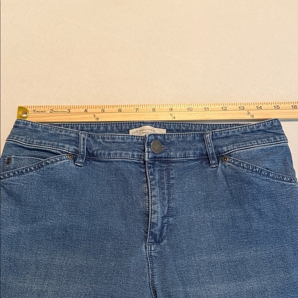 J.Jill Petite Tried and True Blue Straight Slim Leg Mid Rise Denim Jeans Size 8P - Picture 4 of 11